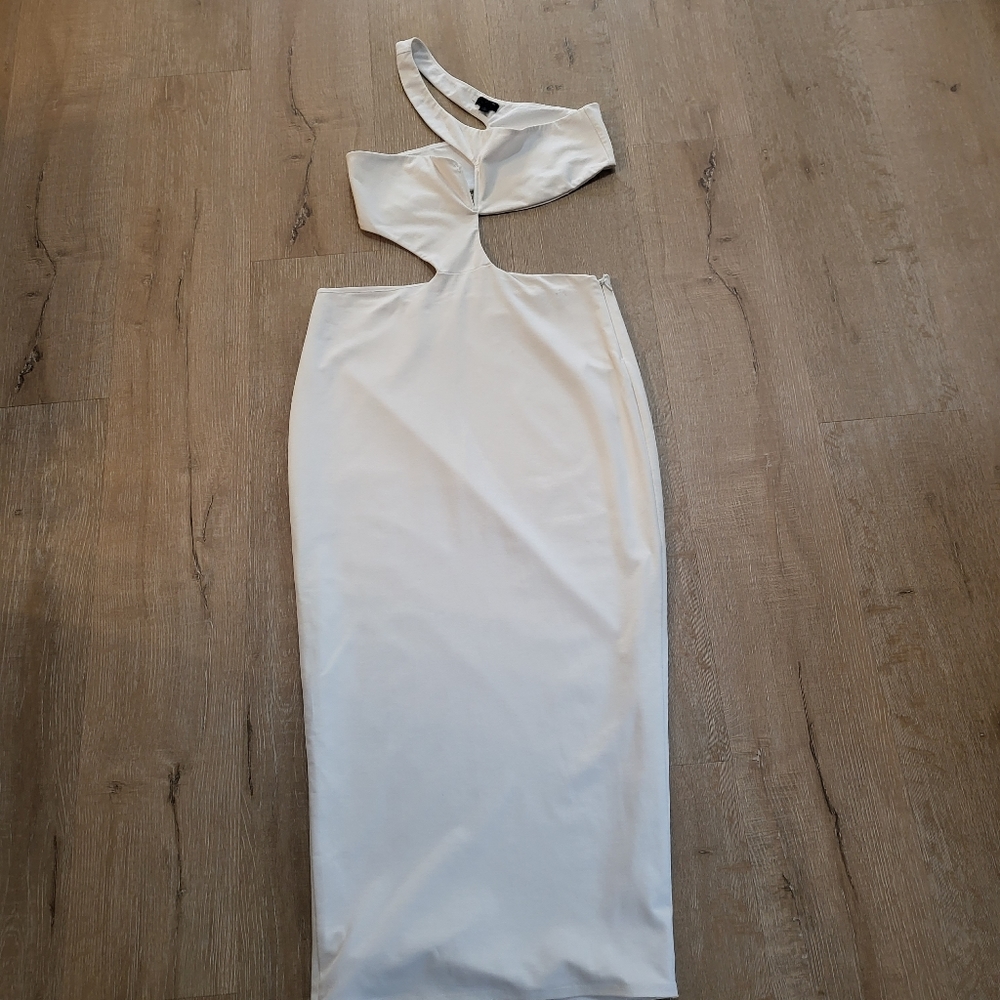 NBD White Dress with Cut Outs